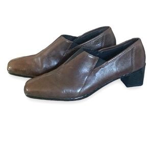 RIEKER I Antistress Heeled Slip On Leather Shoes